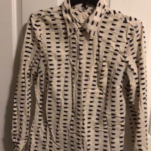 GAP Cream and Navy Shirt